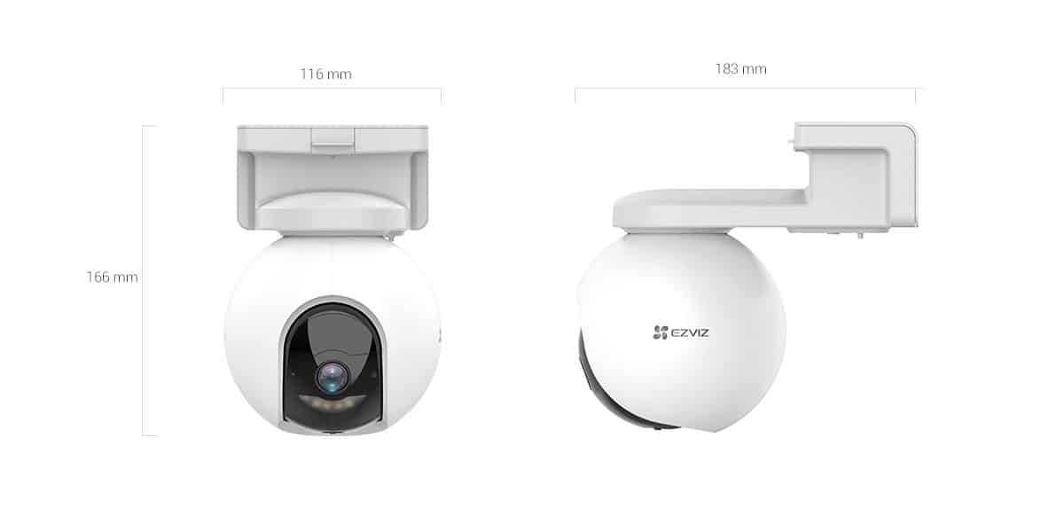 EZVIZ HB8 4MP with battery standalone Color Night Vision PTZ camera