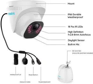 Reolink RLC-522 5MP PoE IP surveillance camera, 3X Zoom