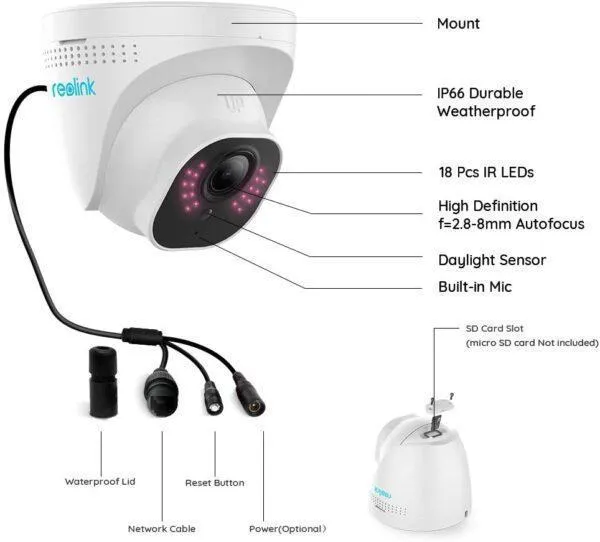 Reolink RLC-522 5MP PoE IP surveillance camera, 3X Zoom | cameraworld.eu Reolink RLC-522 5MP PoE IP surveillance camera, 3X Zoom