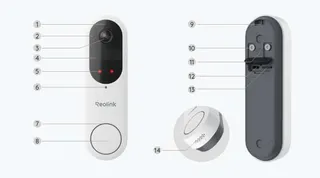 Reolink video doorbell (with battery), 2K, Wi-Fi 6 and 1:1 view head to toe