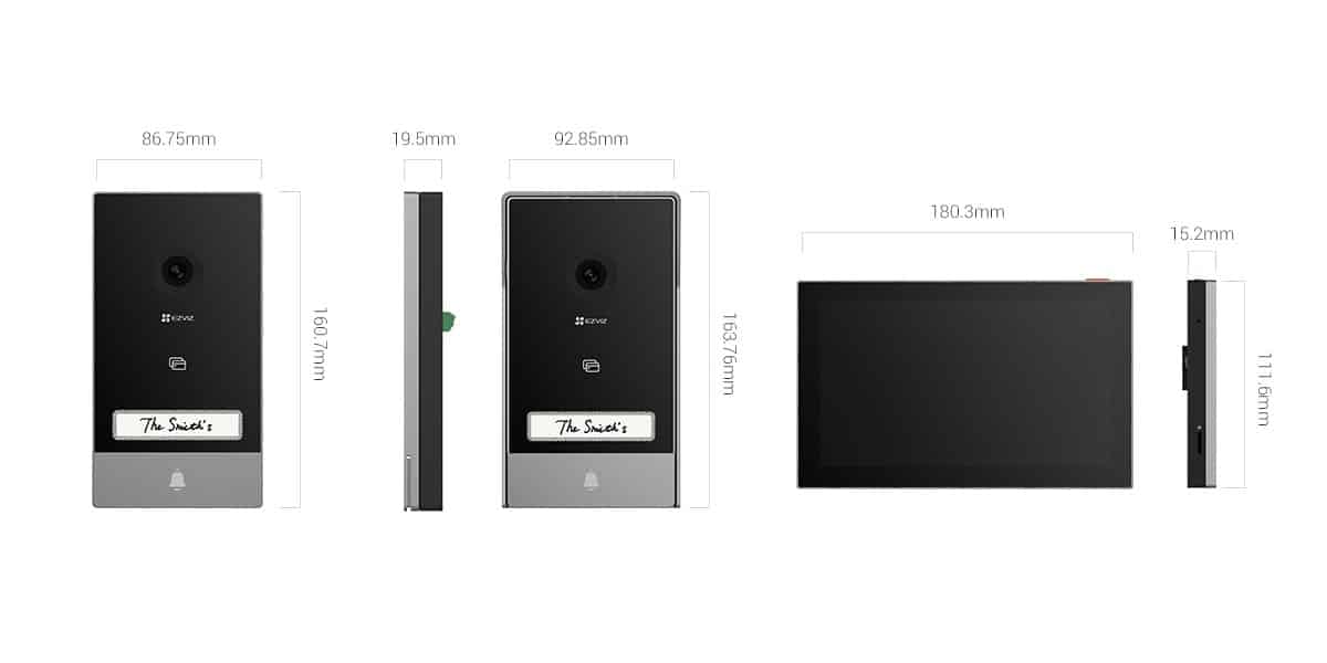 EZVIZ HP7 3MP outdoor intercom + monitor