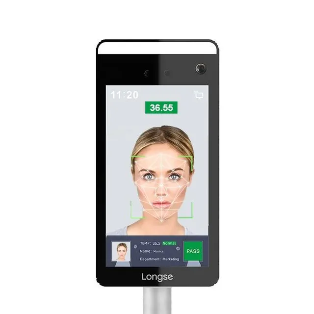 AI face recognition device with temperature measuring function Longse | cameraworld.eu AI face recognition device with temperature measuring function Longse