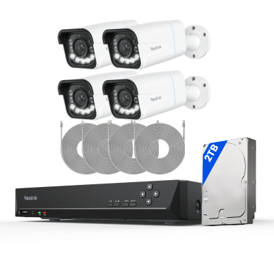 Reolink RLK8-811B4 – 4-Cam Bundle (white, 2TB HDD)