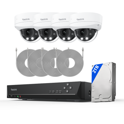 Reolink RLK8-843V4 4K 8MP IK10 Security Camera System with 5X Optical Zoom