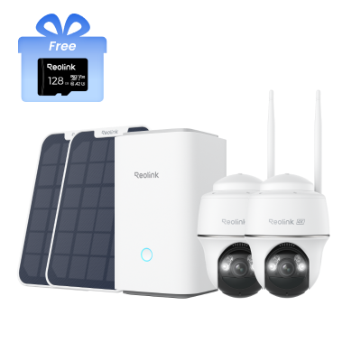 Reolink Home Hub with Argus PT Ultra – 2 camera kit (white, + free 128GB microSD card)