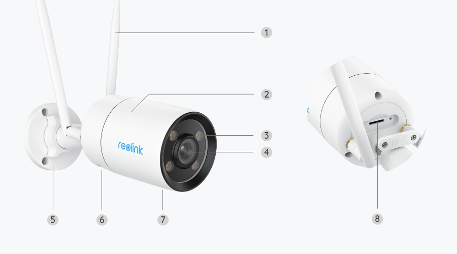 Reolink CX410W ColorX Wi-Fi 2K Security Camera with True Full-Color Night Vision