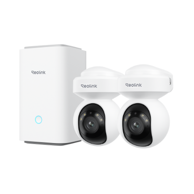 Reolink Home Hub mit E1 Outdoor – Home Hub + 2 Kameras (weiß)