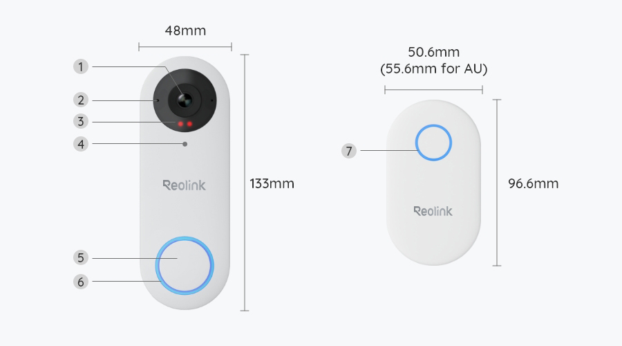 Reolink PoE Video Doorbell – 5MP 2K+ Smart Doorbell Camera
