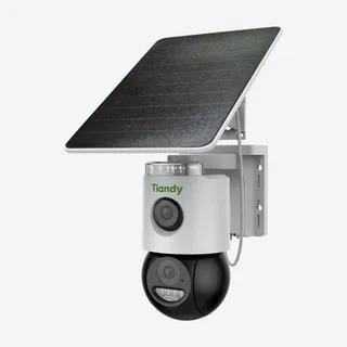Tiandy TC-H363U 8DA-4 – двухобъективная 3MP+3MP 4G LTE солнечная поворотная камера на аккумуляторе 10400 мАч, солнечная панель 7,6 Вт и автослежение