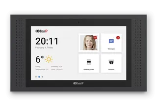 AT-10 intercom indoor monitor, black, Android, BAS-IP
