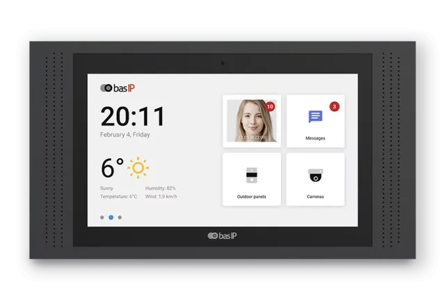 AT-10 intercom indoor monitor, black, Android, BAS-IP | cameraworld.eu AT-10 intercom indoor monitor, black, Android, BAS-IP