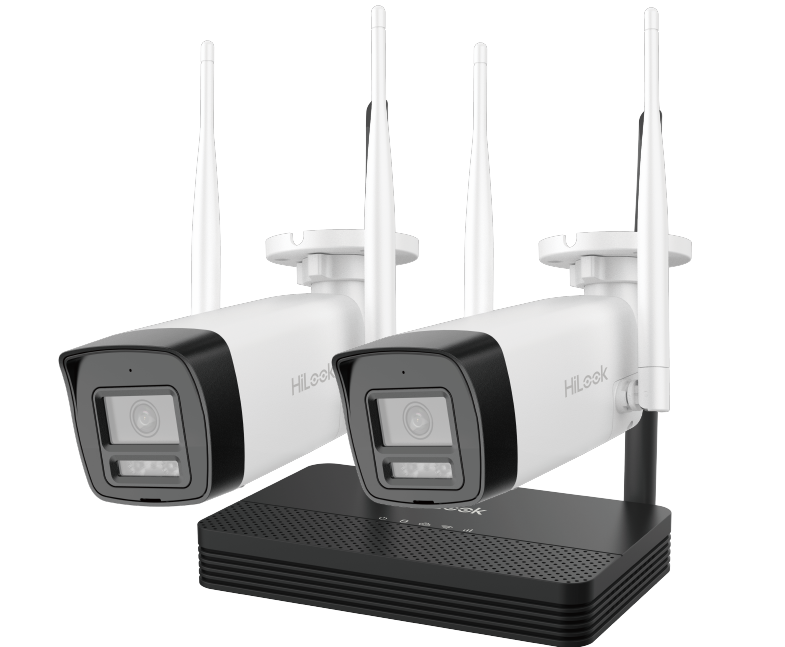 Hikvision Wi-Fi NVR Set DS-J142I/IKS-2044BH-PH/W, 2x Bullet, Weiß