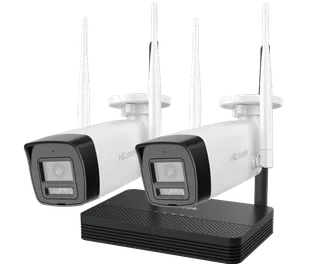 Hikvision Wi-Fi NVR Set DS-J142I/IKS-2044BH-PH/W, 2x Bullet, Weiß