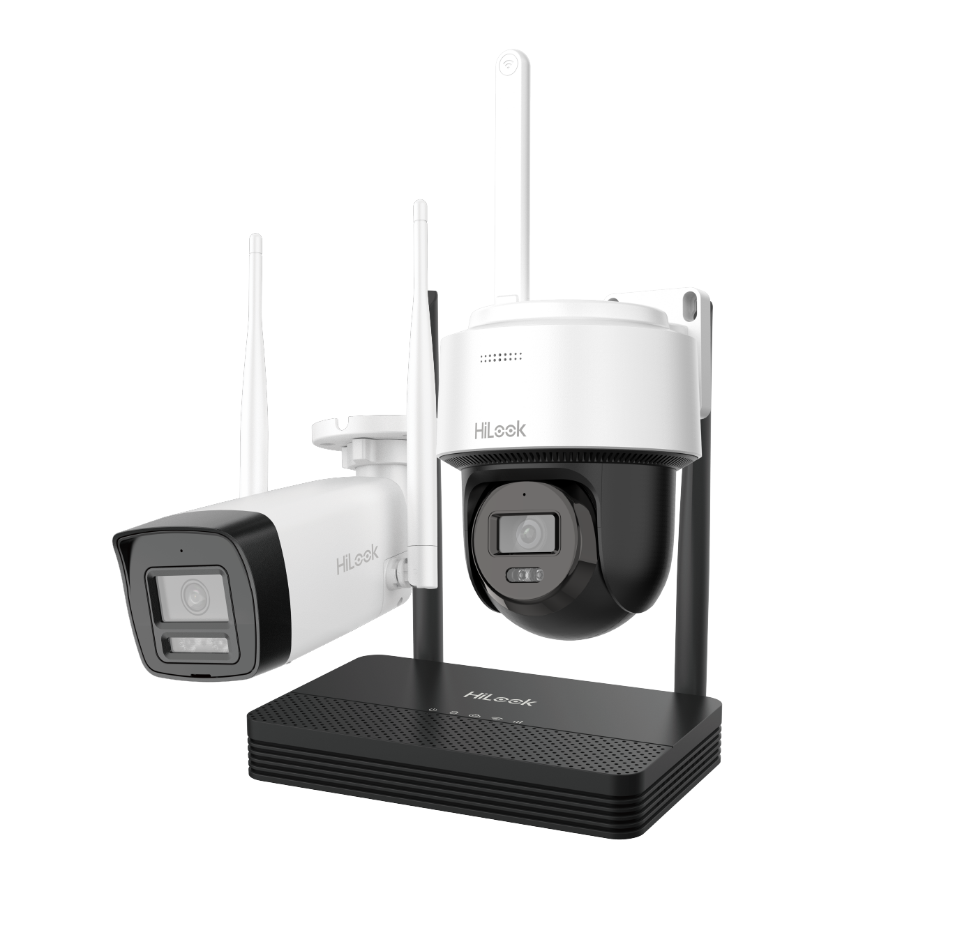 Hikvision Wi-Fi Set DS-J142I/IKS-2044BPH-PH/W 4MP, 1x Bullet + 1x Turret, Weiß