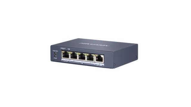 Switch DS-3E0505HP-E 4-port 1000Mbps unmanaged PoE | cameraworld.eu Switch DS-3E0505HP-E 4-port 1000Mbps unmanaged PoE