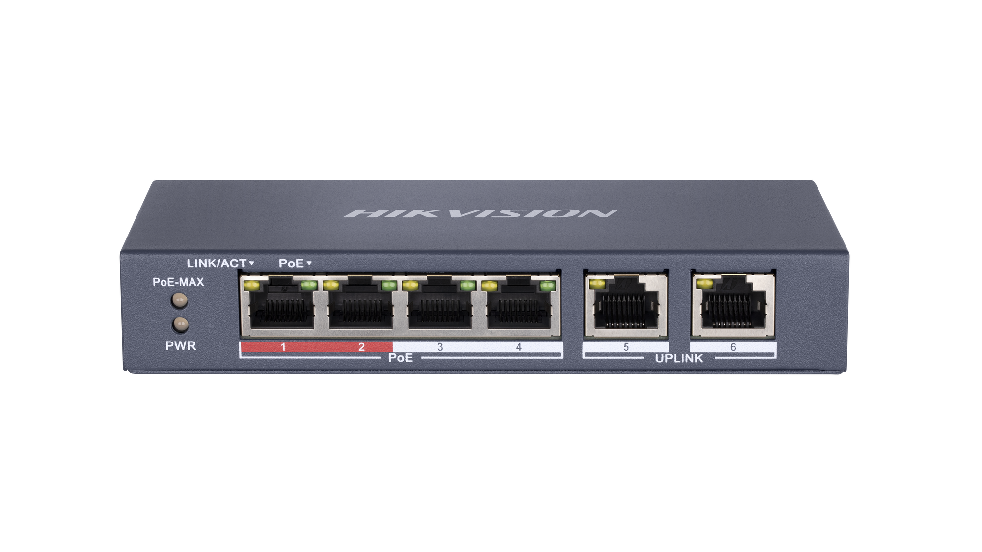 Switch DS-3E0106P-E/M 4 port Fast Ethernet ohanterad PoE