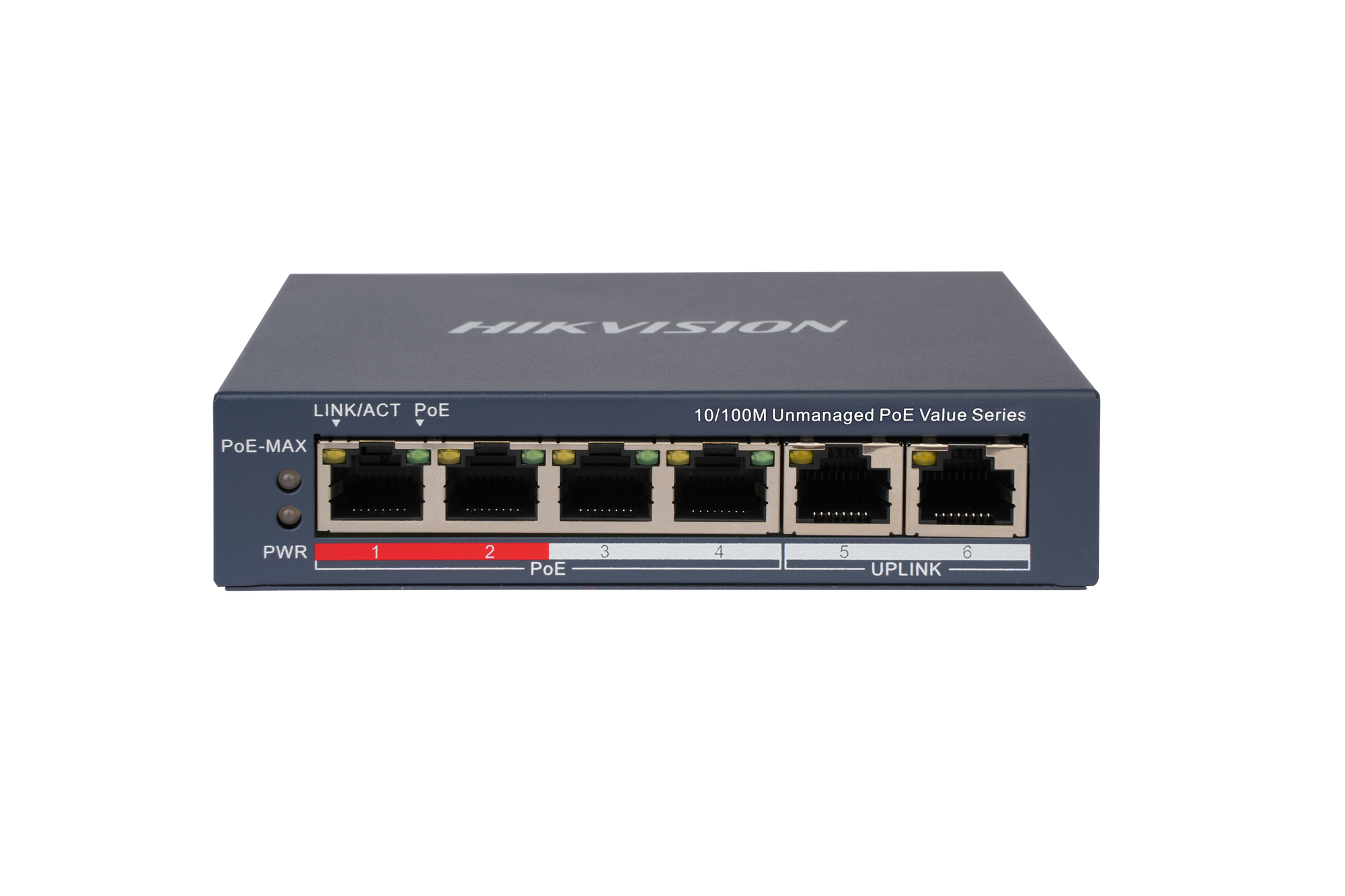 Switch DS-3E0106P-E/M(B) 4-Port Fast Ethernet Unmanaged PoE