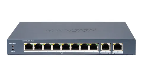 Switch DS-3E0310P-E/M(B) PoE 8 ports Fast Ethernet Unmanaged