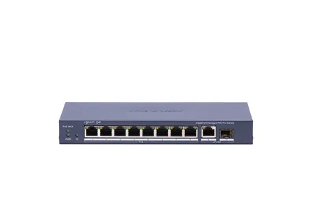 Switch DS-3E0510P-E(B) 8 port Gigabit Unmanaged PoE