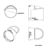 Dome Camera vihmakate DS-1250ZJ-DM65 (2/2)