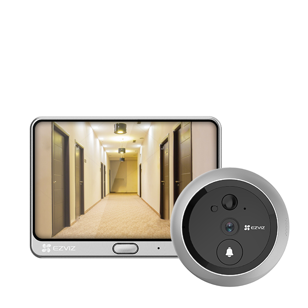 Door viewer DP1 Ip with battery 1.3MP WiFi silver lookout