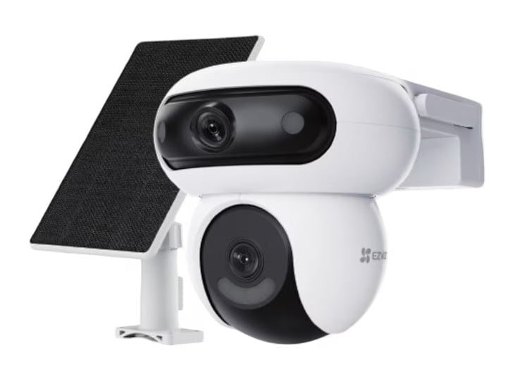 EZVIZ HB90x Dual Kit 4G+WiFi 4+4MP Battery Outdoor Pan/Tilt Camera with 8W Solar Panel