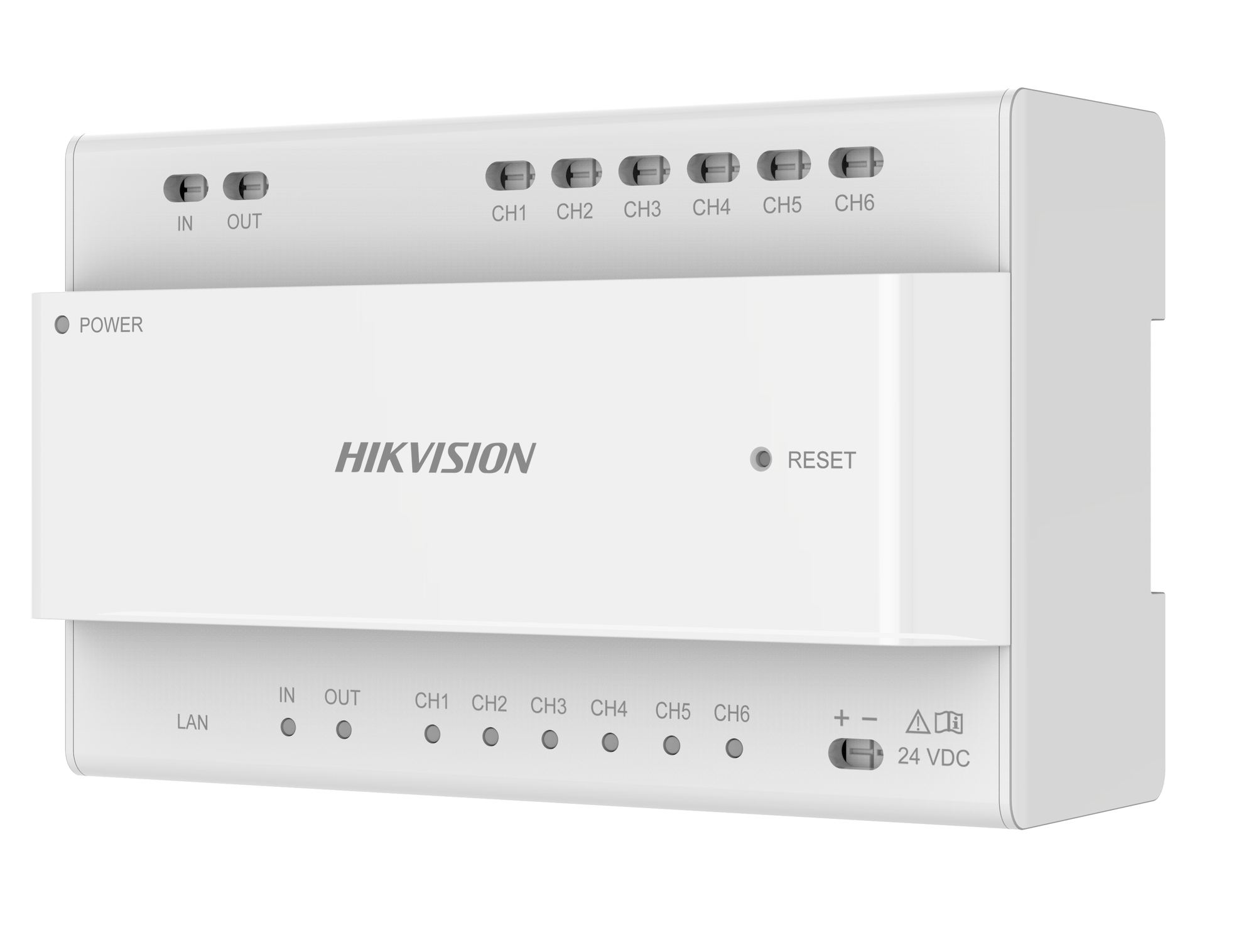 Intercom Switch DS-KAD706Y-SP 6 Ports 2-Wire DIN Rail