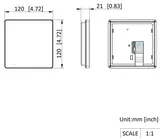 Intercom monitor DS-KH6110-WE1 KH61 4.3" touch white (4/4)
