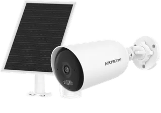 Hikvision IP Kamera Set DS-2CFS04/4G 4MP 2.8mm 4G LTE Mini PT, Weiß + Solarpanel