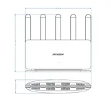 Router DS-3WR30X-V AX3000 Dualband Gigabit WiFi 6 Schwarz (3/3)