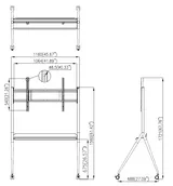 DS-D5ABKY2-S Monitor Stand with Wheels 55″-75″ (2/2)