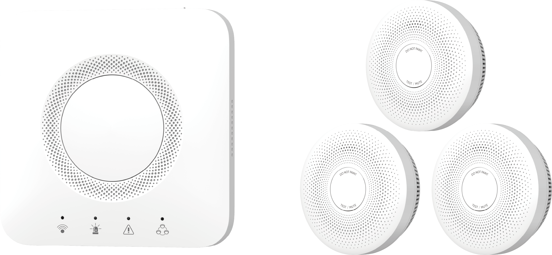 Kit de sécurité incendie HF-KS1-WF/R8R 1xHF-PG1-WF/R8 3xHF-S3E-R8 WiFi 868 blanc