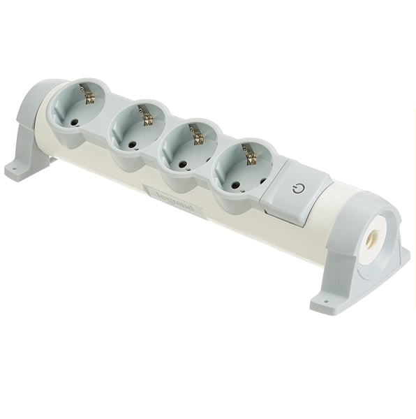 Förlängningssladd 694629 4 uttag utan kabel + strömbrytare