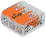 Szybkozłączka 221-413 3x0,14-4 mm² przezroczysta/pomarańczowa (3/3)