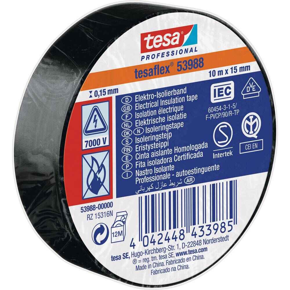 Insulating tape 53988-00005-00 PVC 10m x 15mm black