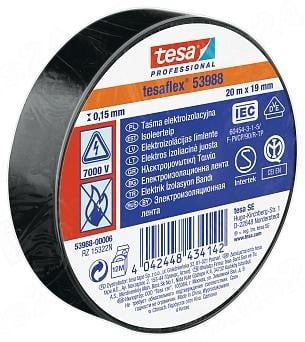 Insulating tape 53988-00006-00 PVC 20m x 19mm black
