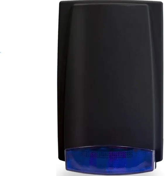 Outdoor siren MR300 black with blue light | cameraworld.eu Outdoor siren MR300 black with blue light