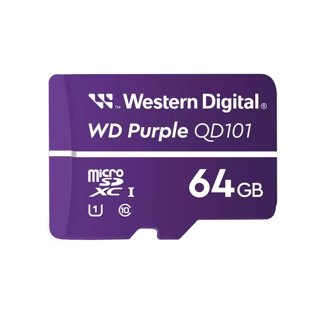 MicroSD Memory Card WDD064G1P0C 64GB QD101 Purple