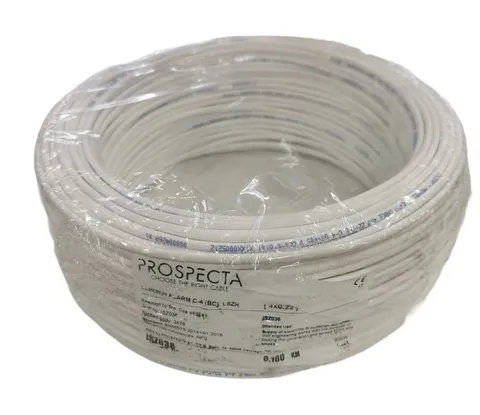 Alarm cable ISZ038 Li-H(St)H C-4(BC) 6x0.22mm LSZH Cca s1d1a1 white 100mISZ038 Cca 6x0.22mm LSZH white 100m