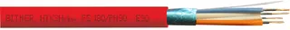 Shielded fire-resistant cable HTKSHekw FE180/PH90 E90 2x2x1.0mm Cca-s1b d2 a1 red 100m