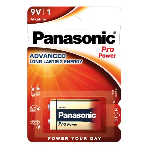 Battery Panasonic 6LF22 6LR61 9V "koroona" Alkaline