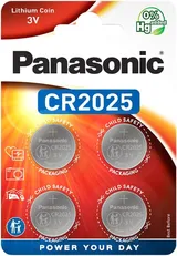Battery Panasonic CR2025 lithium 3V 4 pcs (1/2)