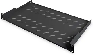 Shelf rack 19" for cabinet 1U L250mm max 40kg (screwless) black