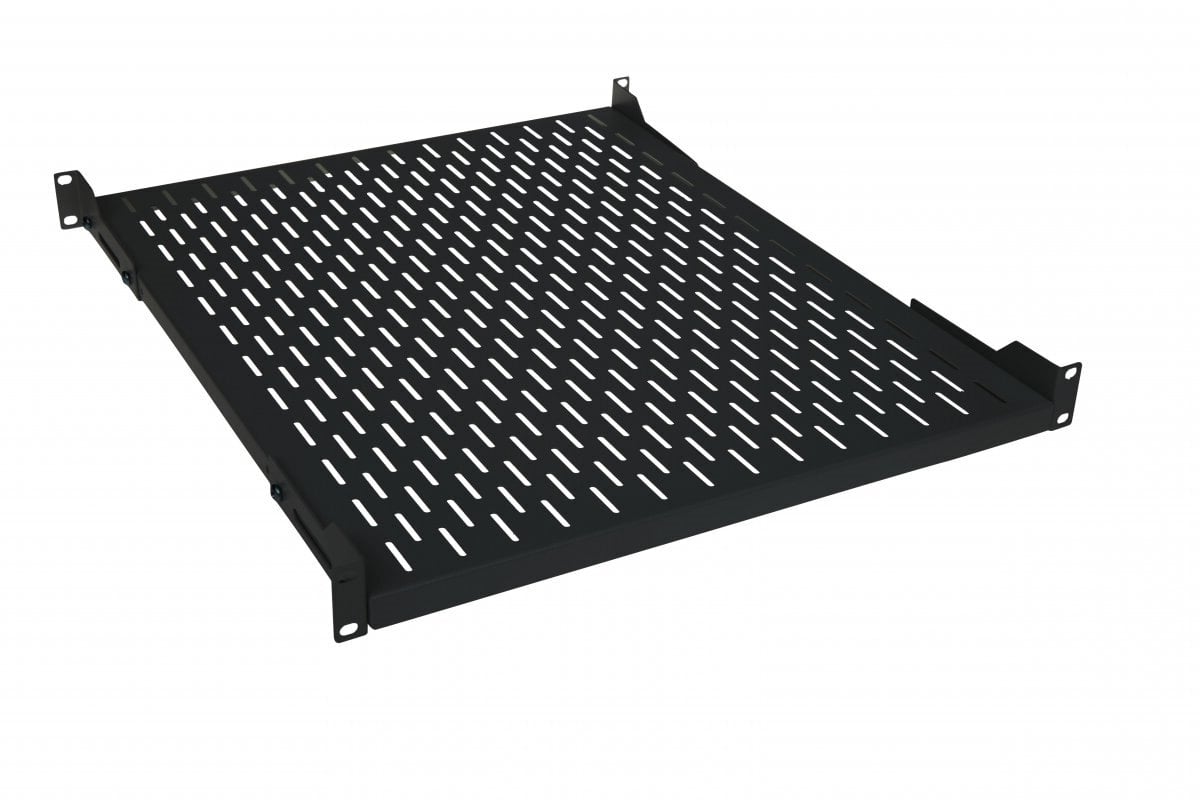 Shelf rack 19" for cabinet 1U 350mm max 80kg black