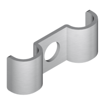 Clamp 405606 UEF6 6mm E-90, with hole, for two cable