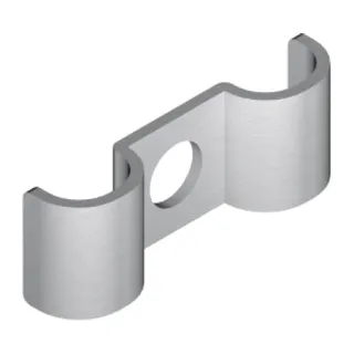 Clamp 405606 UEF6 6mm E-90, with hole, for two cable