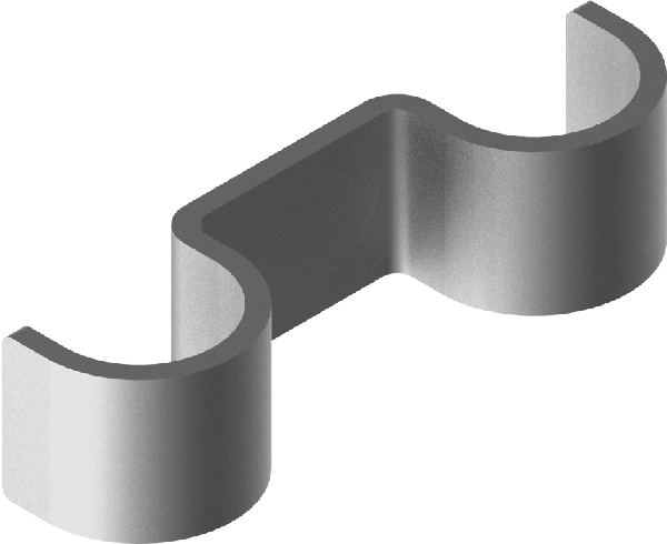 Clamp 425707 UEFB7 7mm E-90, for staple gun, for two cables