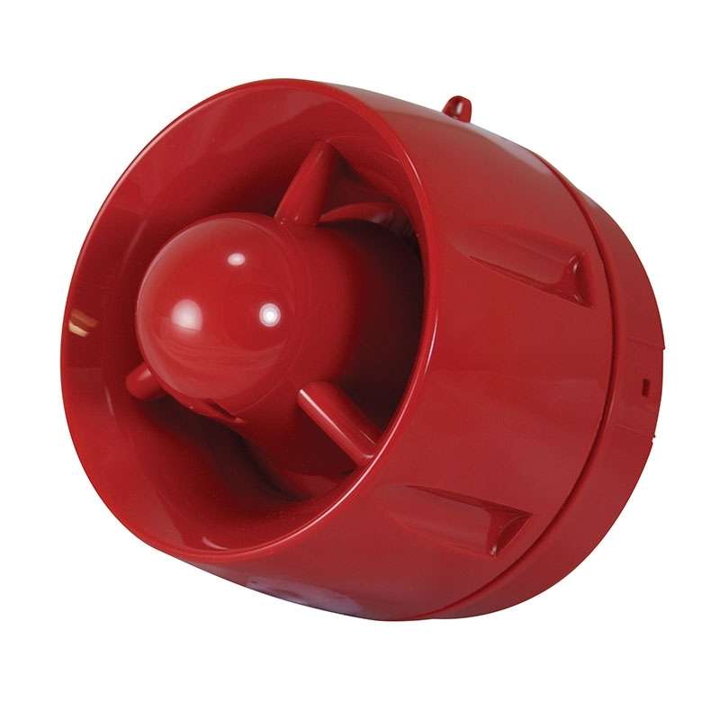 CA430A/SR Cast Wall Siren 100dB Low Base Red