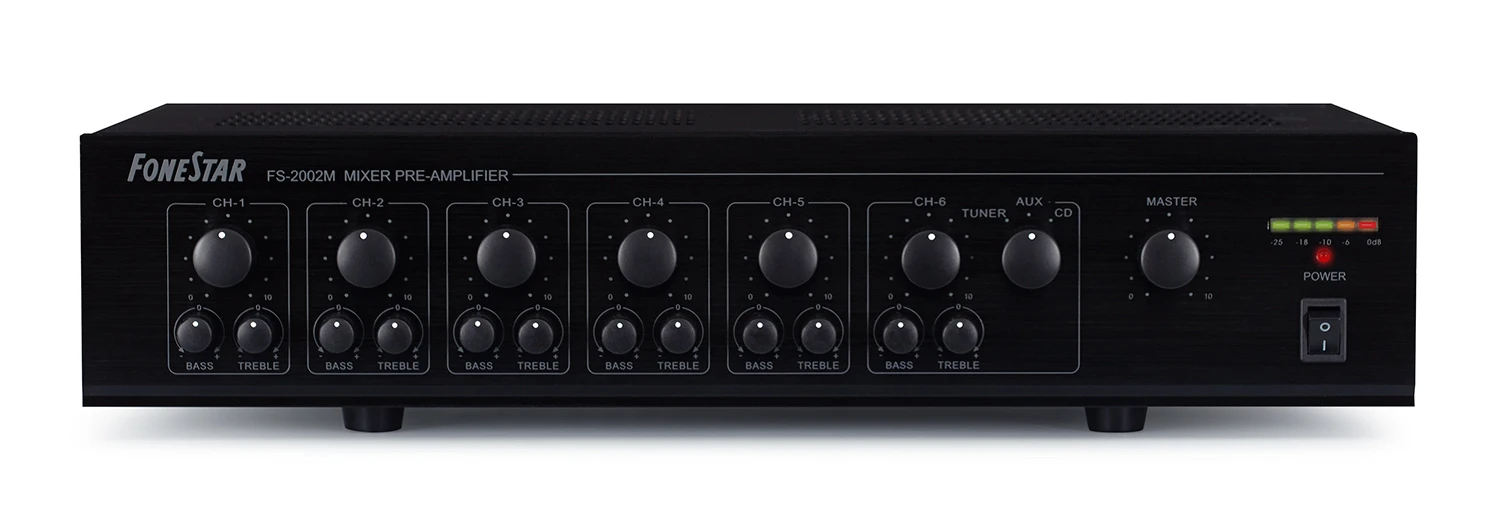 FS-2002M 6–12 Channel Mixer, Black