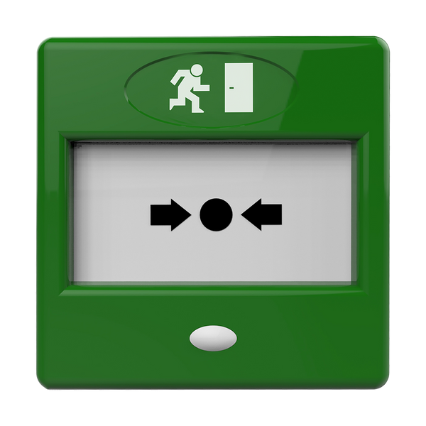 Manual call point FP3/GR/DP LED surface-mounted green